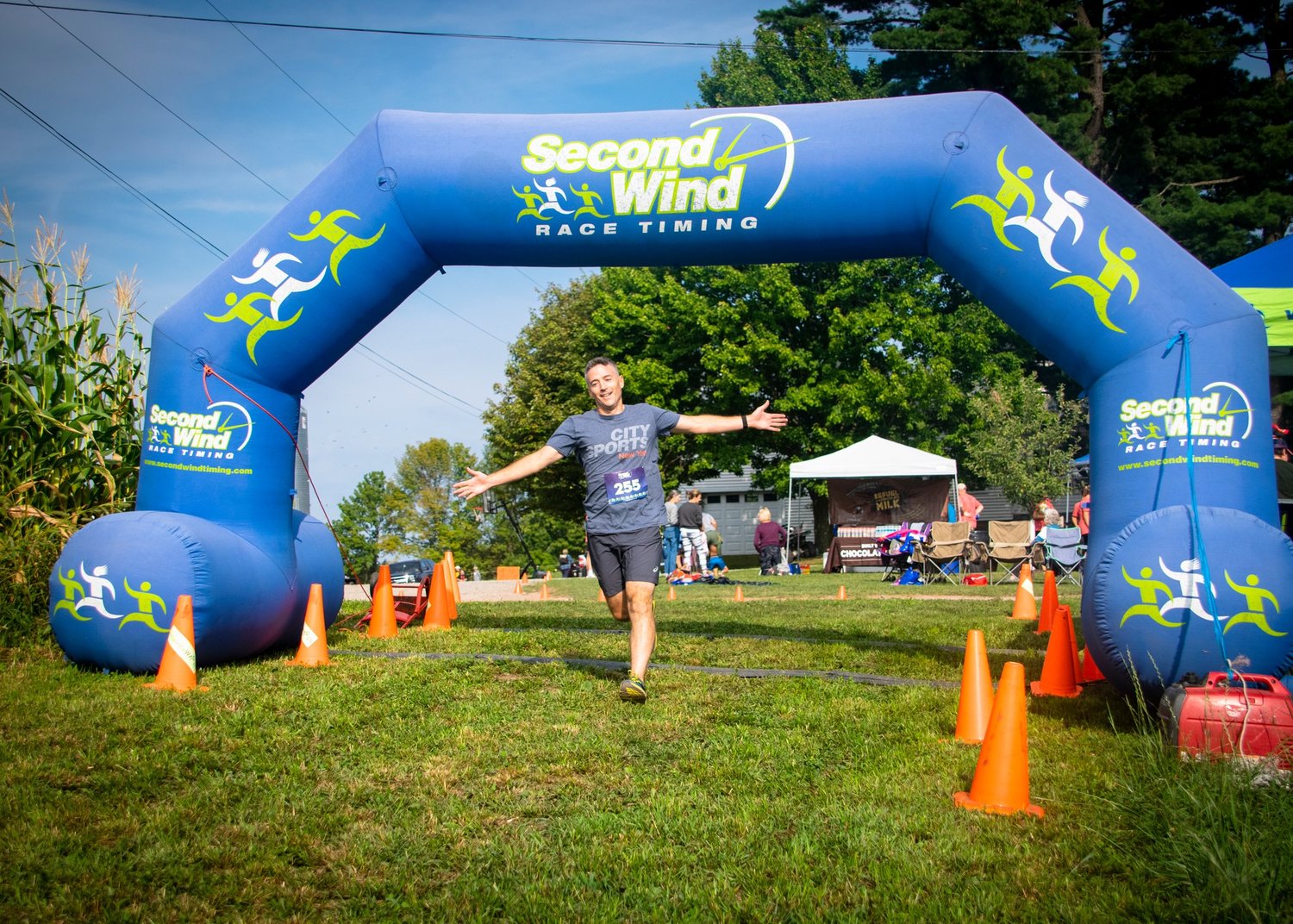 Nearly 300 runners and walkers participated in the race at Highland Farm.
